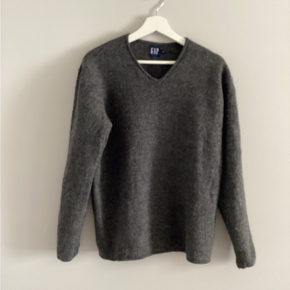 Gap Grey Wool V-Neck Cardigan, Size L